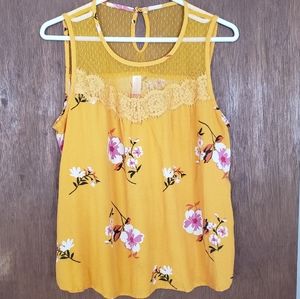 Mustard Tank with flowers